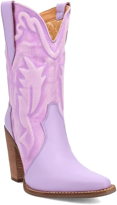 Dingo Di2247-LAV Women's Tipsy Leather Western Boots - Lavender