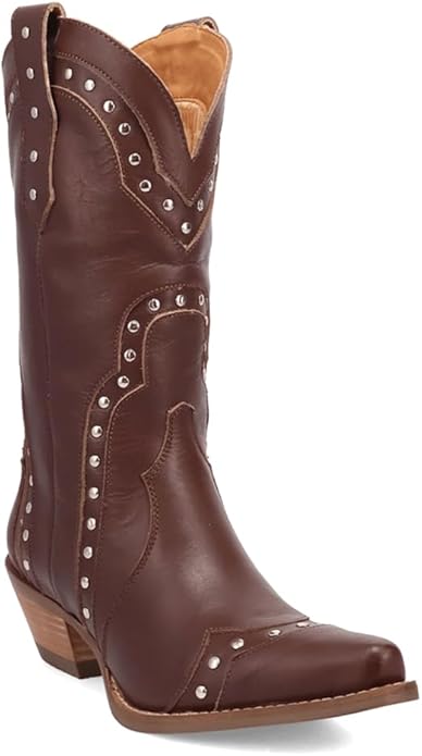 Dingo Women’s Sweet Treat Di2261-BRO Western Boot – Leather Brown