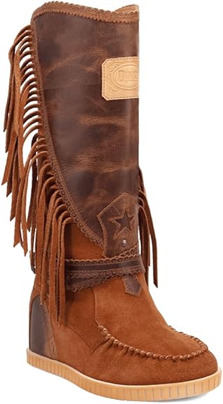 Dingo Natchez Di2210-BRO Women’s Leather Western Boots - Brown