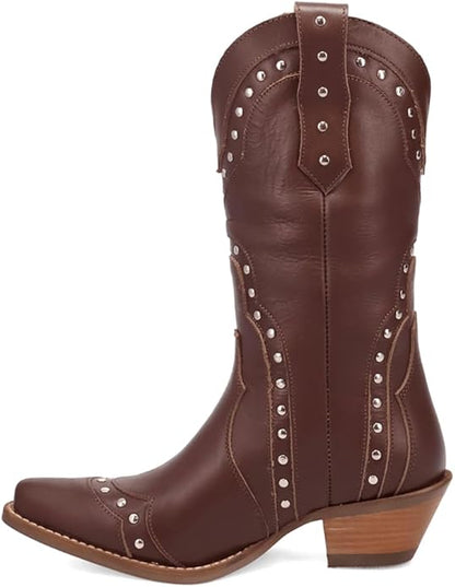 Dingo Women’s Sweet Treat Di2261-BRO Western Boot – Leather Brown
