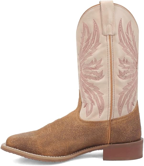 Laredo – Men’s Chet Embroidered Square Toe Casual Boots – 7731 – Brown Rust – Mid Calf Western Style