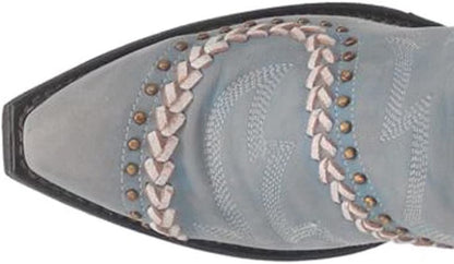 Laredo L52401 Women's Fancy Sky Blue Studded Western Boots