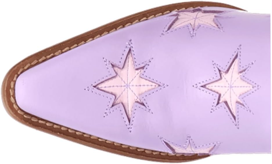 Dingo DI2248-LAV Women's Starburst Leather Western Boots - Lavender