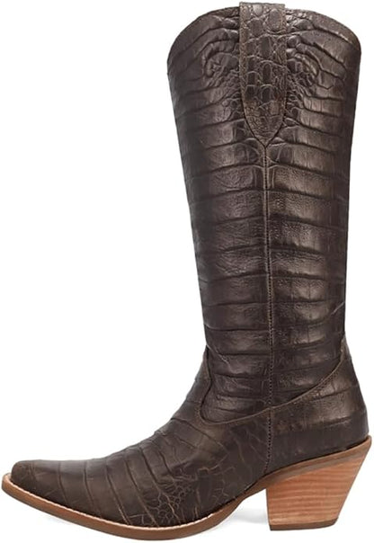 Dingo Ozzie Di2186-BRO Women’s Leather Western Boots - Brown