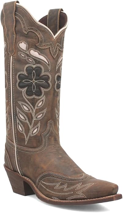Laredo Women’s Zuri L54268 Snip Toe Leather Western Boot – Brown