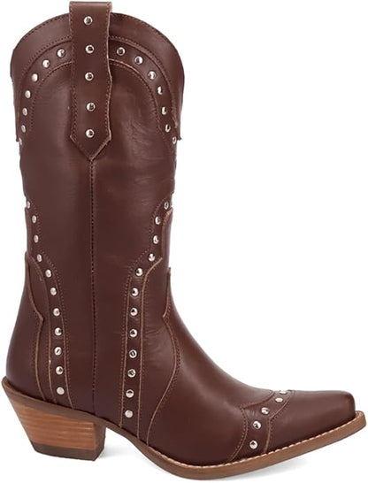 Dingo Women’s Sweet Treat Di2261-BRO Western Boot – Leather Brown