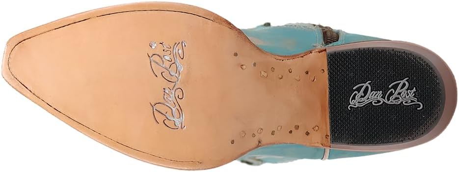Dan Post Celeste DP5111 Women’s Light Blue Embroidered Snip Toe Over-the-Knee Western Boots