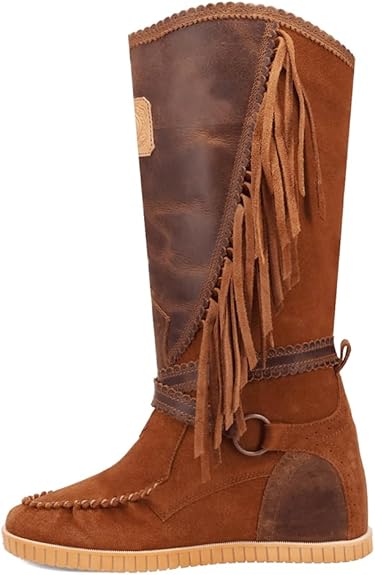 Dingo Natchez Di2210-BRO Women’s Leather Western Boots - Brown