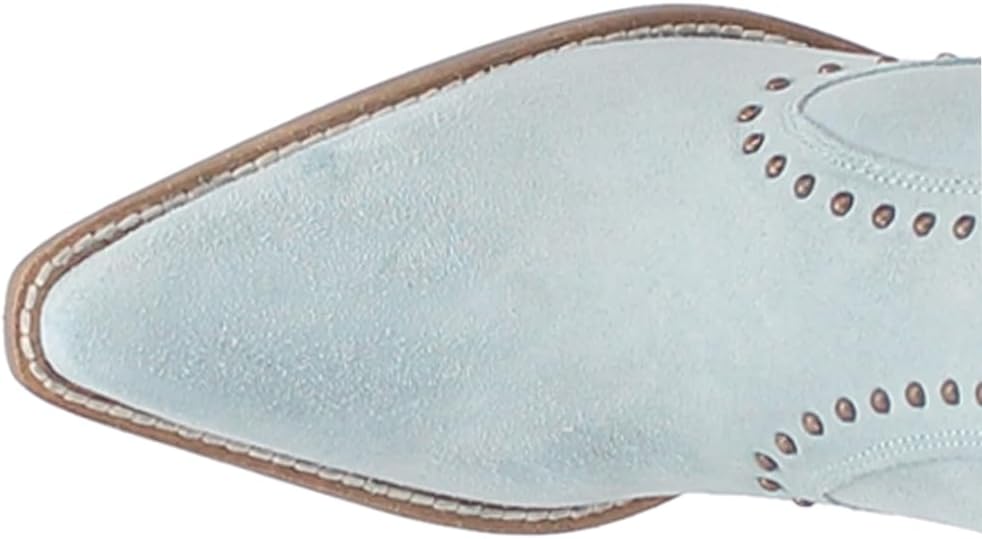 Dingo Classy N’ Sassy Di952-BLU Women’s Studded Zip Snip Toe Cowboy Boots - Blue