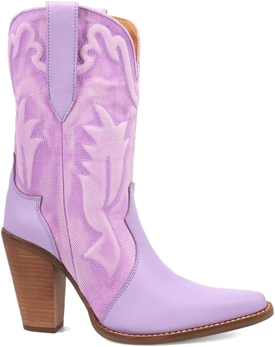 Dingo Di2247-LAV Women's Tipsy Leather Western Boots - Lavender