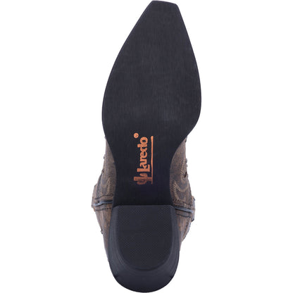 Laredo L52050 Women’s Inlay Snip Toe Western Boots – Black/Taupe/Brown