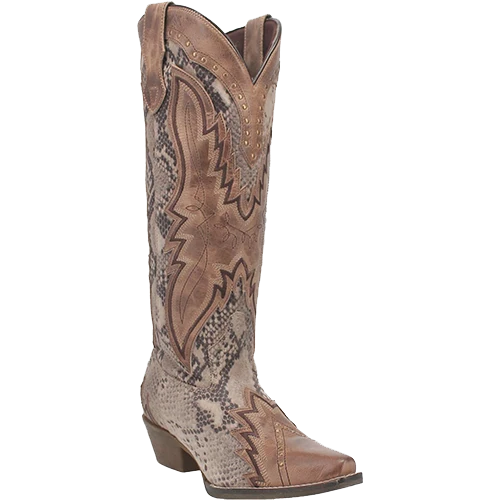 Laredo L52461  Women's Shawnee Reptile Print Western Boots - Tan