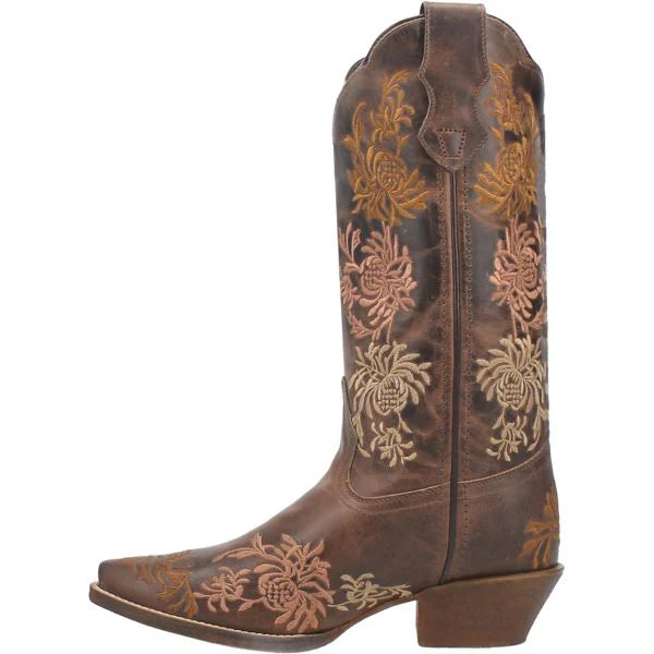 Laredo Sylvan L54271 Women’s 12" Snip Toe Western Boots – Tobacco