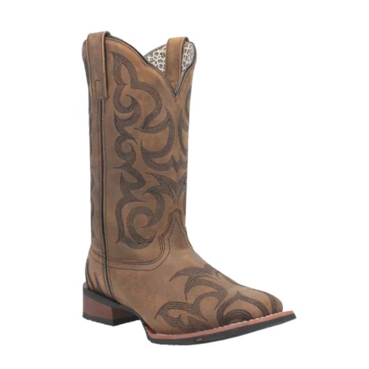 Laredo Sariah L5943-BN97 Women’s Square Toe Leather Cowboy Boots – Brown