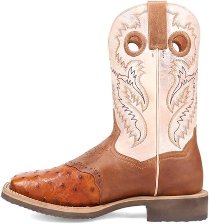 Dan Post Martel DP6059 Men’s Premium Ostrich Embroidered Square Toe Dress Boots