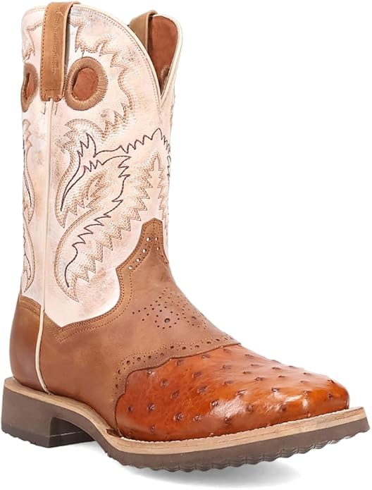 Dan Post Martel DP6059 Men’s Premium Ostrich Embroidered Square Toe Dress Boots