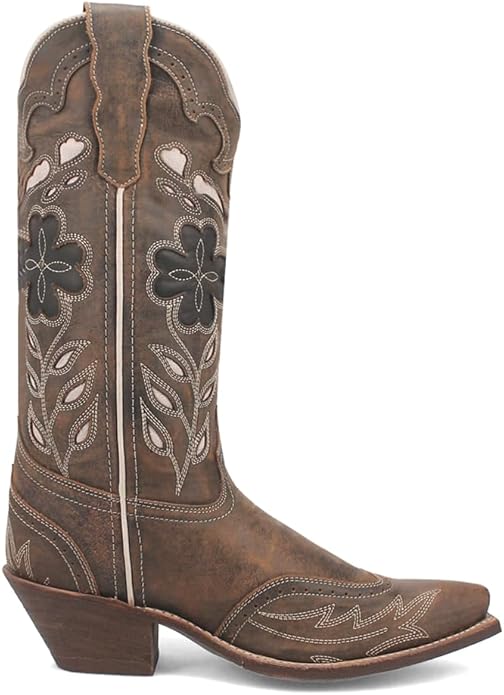 Laredo Women’s Zuri L54268 Snip Toe Leather Western Boot – Brown