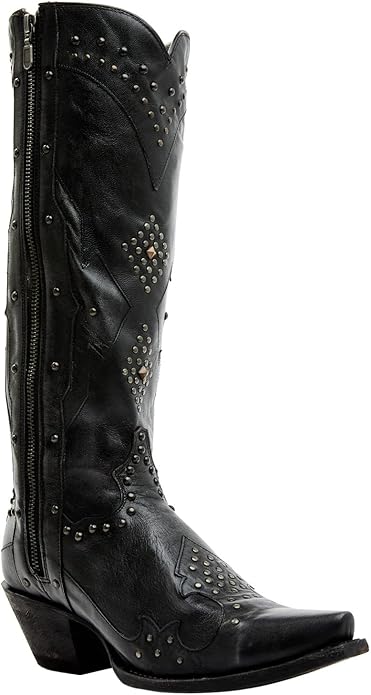 Dan Post Daredevil MFDP4353 Women's 15" Black Snip Toe Western Boots