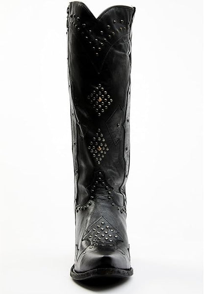 Dan Post Daredevil MFDP4353 Women's 15" Black Snip Toe Western Boots