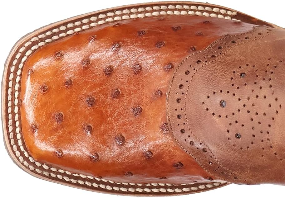 Dan Post Martel DP6059 Men’s Premium Ostrich Embroidered Square Toe Dress Boots