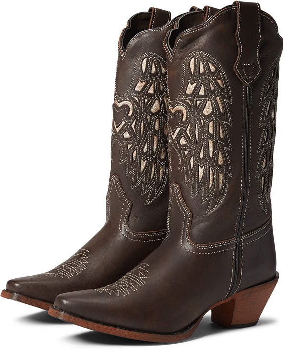 Laredo L52398 Women's Wingz Dark Brown Eagle Overlay Western Boots