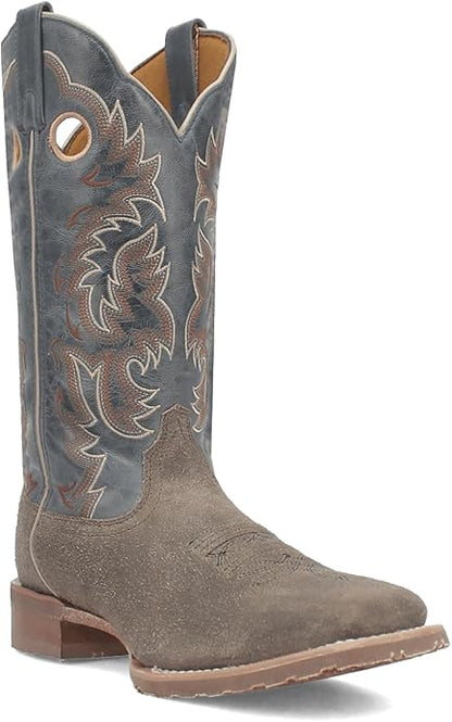 Laredo Men’s Summit L7730 Broad Square Toe Western Boot – Grey