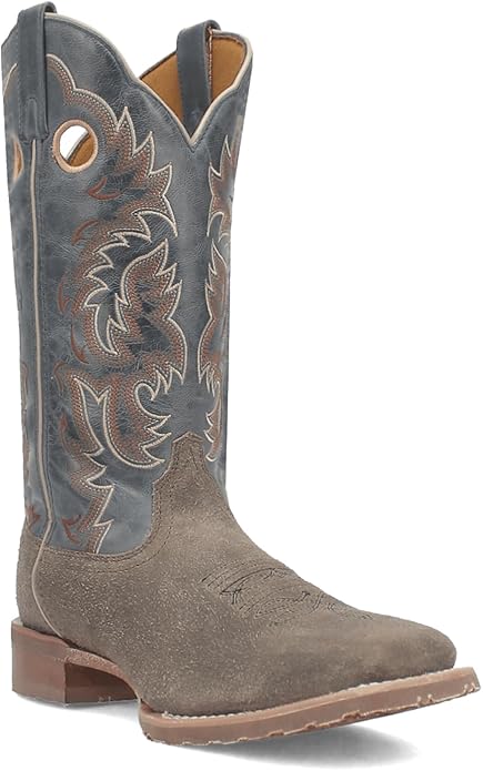 Laredo Men’s Summit L7730 Broad Square Toe Western Boot – Grey