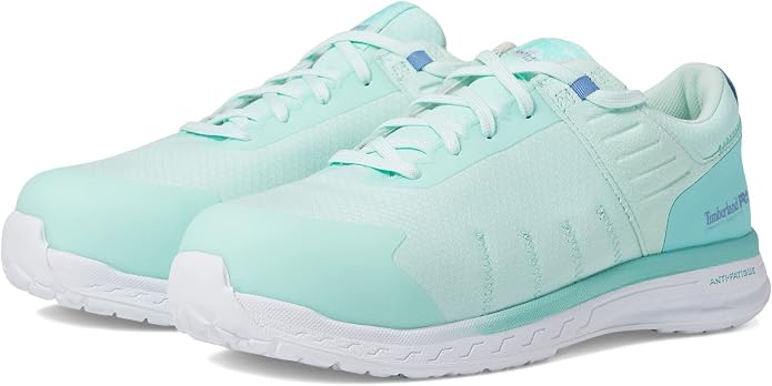 Timberland PRO TB0A5UEF-484 Women's Overdrive Composite Safety Toe Aqua/Sage/Purple Work Sneakers