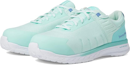 Timberland PRO TB0A5UEF-484 Women's Overdrive Composite Safety Toe Aqua/Sage/Purple Work Sneakers