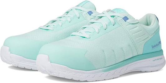 Timberland PRO TB0A5UEF-484 Women's Overdrive Composite Safety Toe Aqua/Sage/Purple Work Sneakers