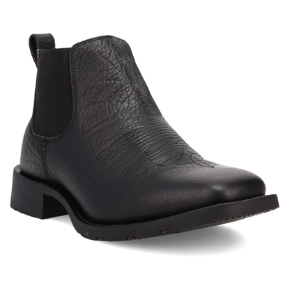 Laredo L70008  Men's Devin Black Leather Western Ankle Boots