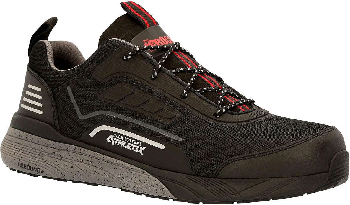 Rocky RKK0348 Men's Industrial Athletix Lo-Top Composite Toe Black Work Shoes