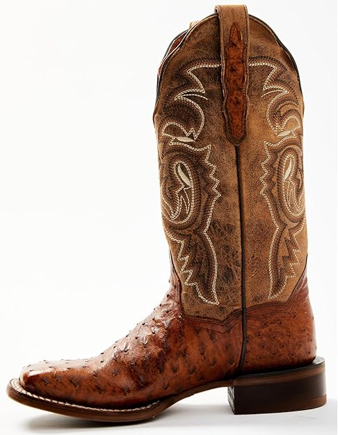 Dan Post DP80064 Women's Full Quill Ostrich Broad Square Toe Western Boots