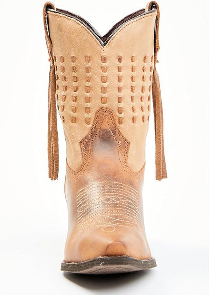 Laredo L1037 Fringe Women's Snip Toe Western Performance Boots - Brown