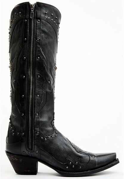 Dan Post Daredevil MFDP4353 Women's 15" Black Snip Toe Western Boots