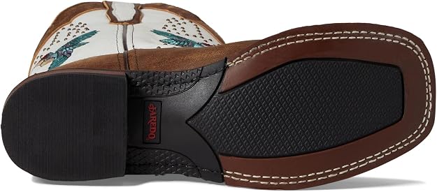 Laredo L5900 Women's Hummingbird  Embroidered Studded Western Boots - Broad Square Toe