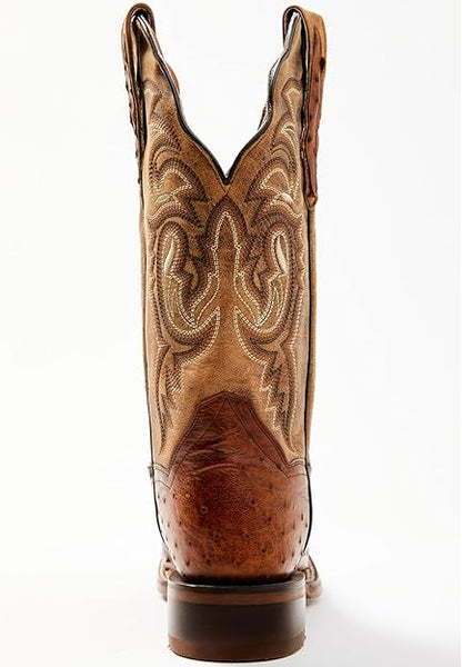 Dan Post DP80064 Women's Full Quill Ostrich Broad Square Toe Western Boots