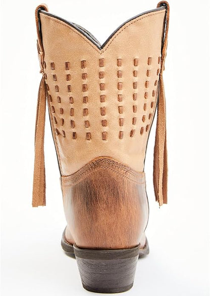 Laredo L1037 Fringe Women's Snip Toe Western Performance Boots - Brown
