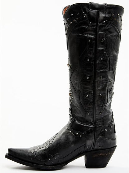 Dan Post Daredevil MFDP4353 Women's 15" Black Snip Toe Western Boots