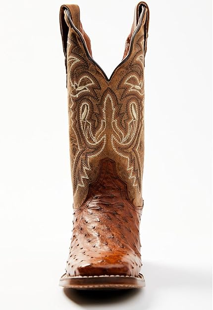 Dan Post DP80064 Women's Full Quill Ostrich Broad Square Toe Western Boots