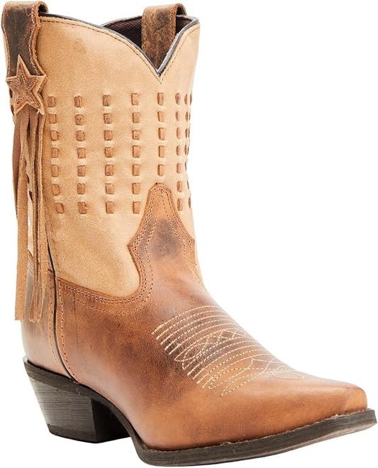 Laredo L1037 Fringe Women's Snip Toe Western Performance Boots - Brown