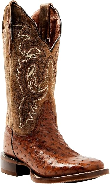 Dan Post DP80064 Women's Full Quill Ostrich Broad Square Toe Western Boots