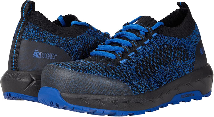 Rocky RKK0382AZ Men's Workknit 3 Inch Composite Toe Black Blue Work Shoes
