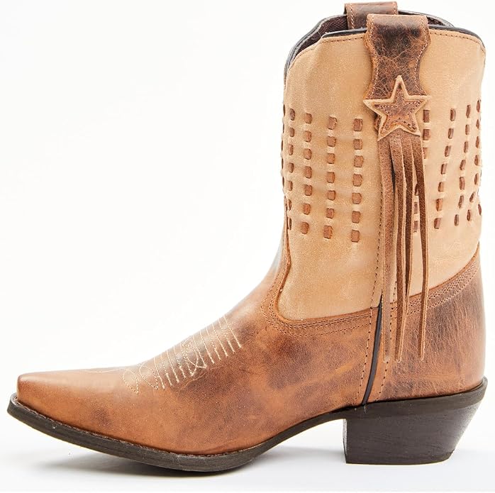 Laredo L1037 Fringe Women's Snip Toe Western Performance Boots - Brown
