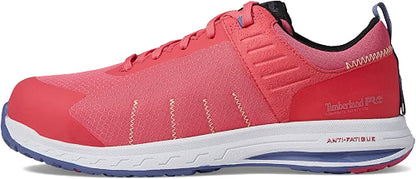 Timberland PRO TB0A5UDU-661 Women's Overdrive Composite Safety Toe Pink White Yellow Work Sneakers