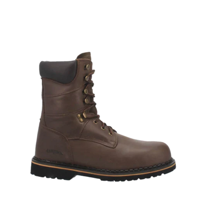 Laredo Chain L88344 Men’s Dark Brown Leather Cowboy Work Boots – Steel Toe, Electrical