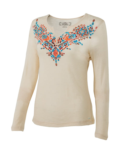 Noble Outfitters 21529-011 Womens Free Spirit Henley Shirt