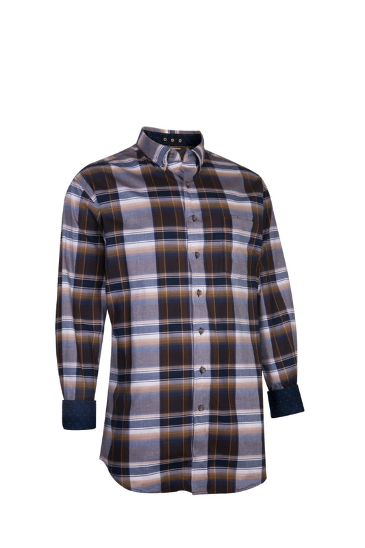 Noble Outfitters 11002-874 Mens Generations Fit Ombre Plaid Long Sleeve Western Shirt