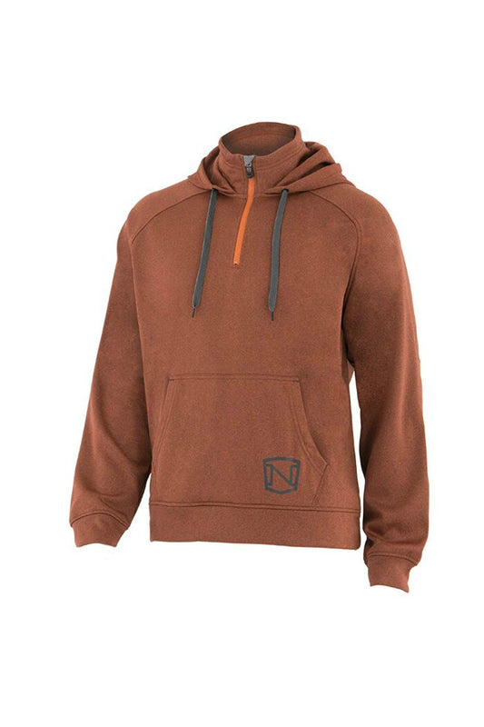 Noble Outfitters 18502-313 Mens Warmwear Quarter Zip Rust Hoodie Jacket