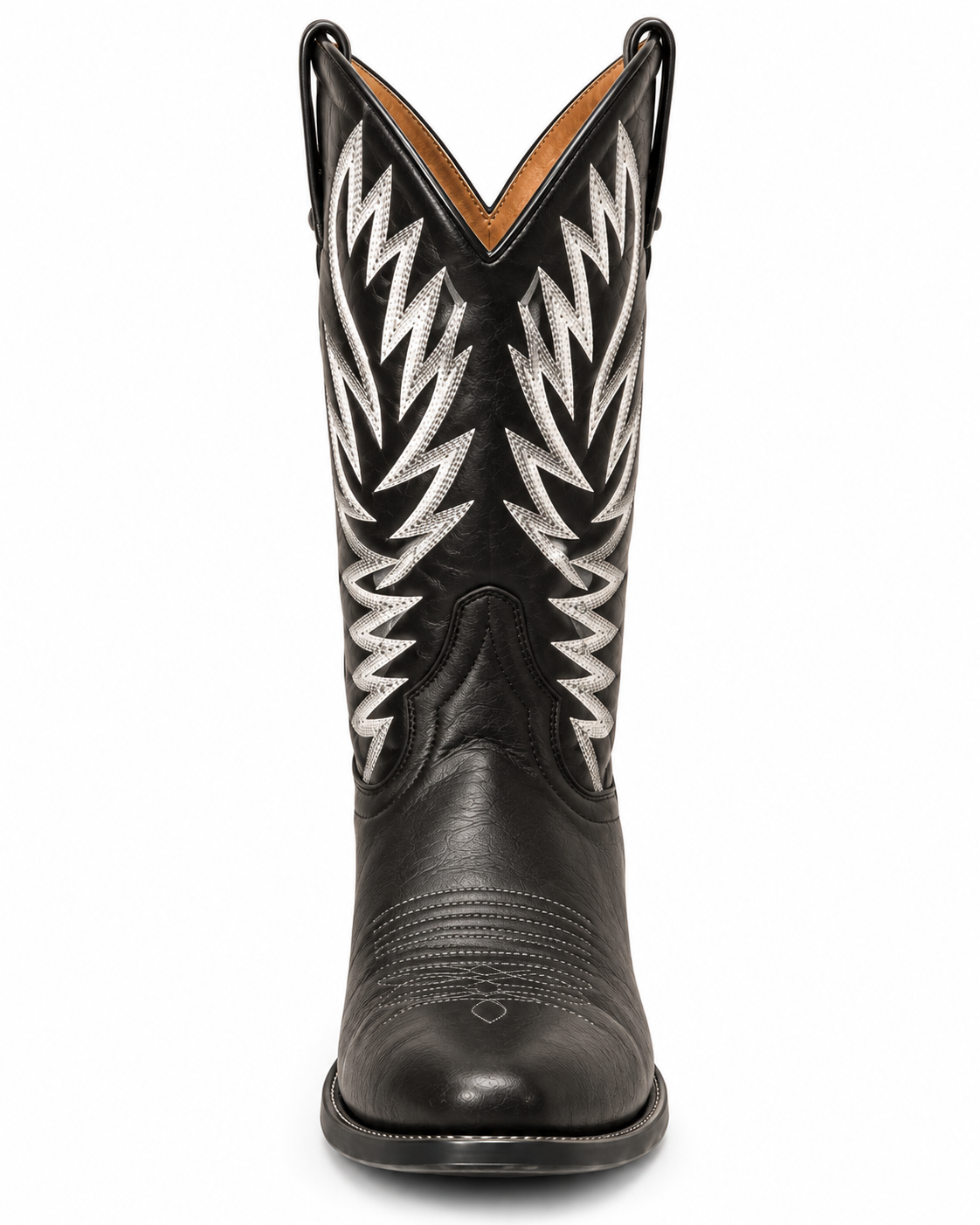 Dan Post DPP6030 Women's Black Leather Western Cowboy Boots with Silver Embroidered Stitching
